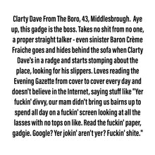 Load image into Gallery viewer, Clarty Dave From The Boro - Medium Scraplet