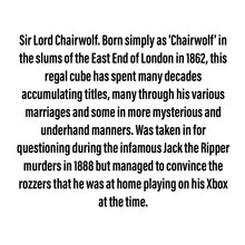 Load image into Gallery viewer, Sir Lord Chairwolf - Small Scraplet