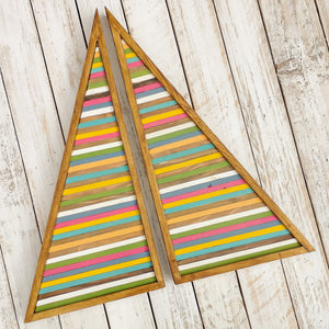 Wood Art - Wood Mosaic Triangle 6